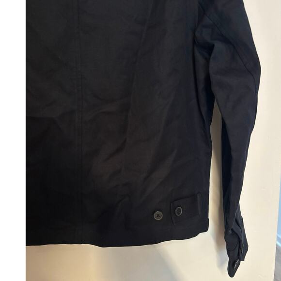 NWT Madewell Zip-Front Jacket in Italian Cotton-Linen Blend In Dark Navy Size S - Picture 8 of 10